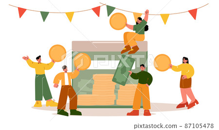 People donate money for charity or crowdfunding People donate money for charity or crowdfunding 87105478