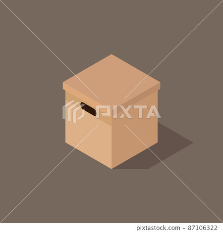 Paper box isometric view Paper box isometric view 87106322