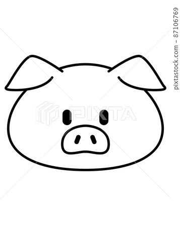 豬/動物/線條藝術 87106769