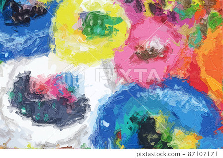 Abstract beautiful oil painting flower vintage illustration Abstract beautiful oil painting flower vintage illustration 87107171