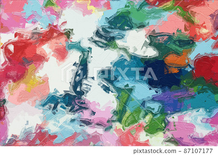 Abstract beautiful oil painting flower vintage illustration Abstract beautiful oil painting flower vintage illustration 87107177