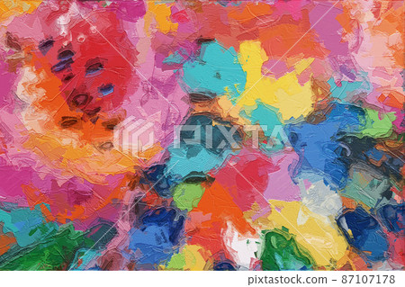 Abstract beautiful oil painting flower vintage illustration 87107178