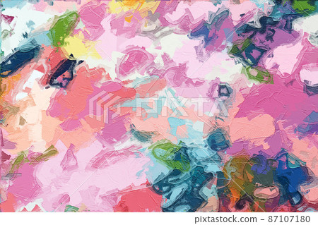 Abstract beautiful oil painting flower vintage illustration 87107180