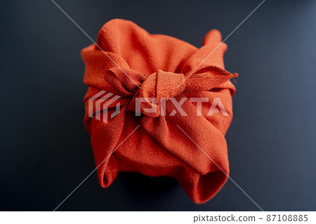 Japanese image of Japanese red furoshiki Japanese image of Japanese red furoshiki 87108885
