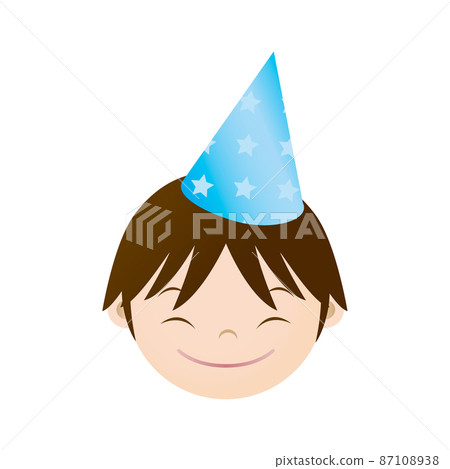 Boy wearing a corn hat 87108938
