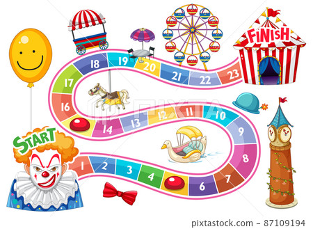Counting number game template in circus theme Counting number game template in circus theme 87109194