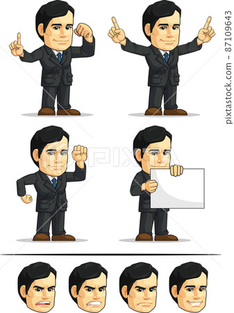Businessman Mascot Customizable Vector Character 2 87109643