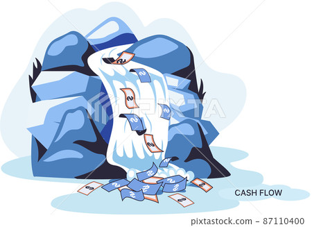 Financial growth, development. Business investment and profit increase, financial literacy courses metaphor 87110400