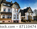 Traditional street in germany with houses 87110474