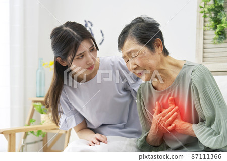 老年女性心悸客廳 87111366