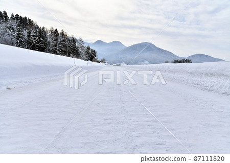 Road in Kijimadaira Village, Nagano Prefecture (Kijimadaira Village, Nagano Prefecture) [2022.1] 87111820