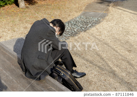 A man in a worried suit A man in a worried suit 87111846