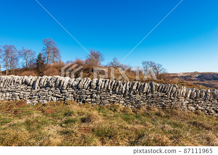 Fence made of Stone Wall for Agriculture and Pastures - Lessinia Plateau Italy 87111965