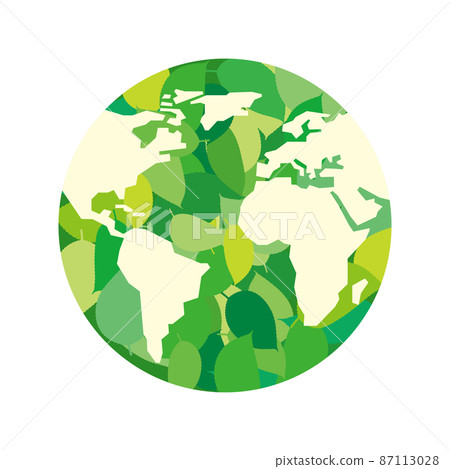 Illustration of the earth with the image of ecology 87113028