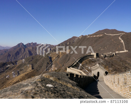 Great Wall of China, Huairou District, Beijing, in fine winter Great Wall of China, Huairou District, Beijing, in fine winter 87113108