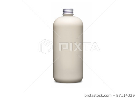 Beige bottle with metal aluminum cap isolated on white background. Cosmetic bottle with dispenser liquid container for gel, lotion, bath foam 3d illustration realistic mockup. Sanitizer pump. Beige bottle with metal aluminum cap isolated on white background. Cosmetic bottle with dispenser liquid container for gel, lotion, bath foam 3d illustration realistic mockup. Sanitizer pump. 87114329