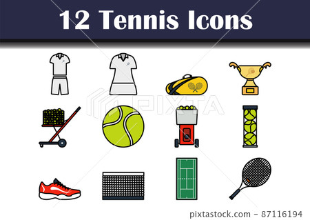Tennis Icon Set Tennis Icon Set 87116194