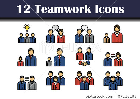 Teamwork Icon Set Teamwork Icon Set 87116195
