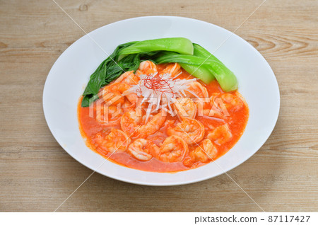 Shrimp chili, shrimp chili, shrimp chili, shrimp chili, fried shrimp chili, Chinese food. 87117427