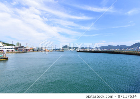 關門橋、門司港、下關和關門海峽的風景 關門橋、門司港、下關和關門海峽的風景 87117634