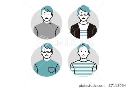 People male icon set - Stock Illustration [87118064] - PIXTA