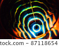 Sound waves in dark in full color 87118654