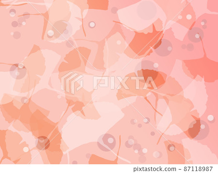 Pink ginkgo background 87118987