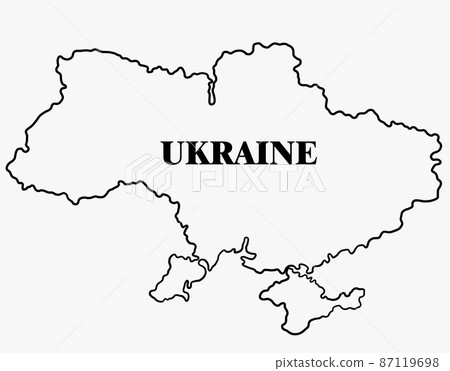 Doodle freehand drawing of Ukraine map. 87119698
