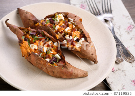 Baked stuffed sweet potato 87119825