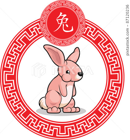 Chinese Zodiac Sign Animal Rabbit Bunny Cartoon Lunar Vector Drawing Chinese Zodiac Sign Animal Rabbit Bunny Cartoon Lunar Vector Drawing 87120236