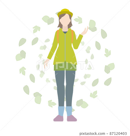 Illustration of mountain girl Illustration of mountain girl 87120403