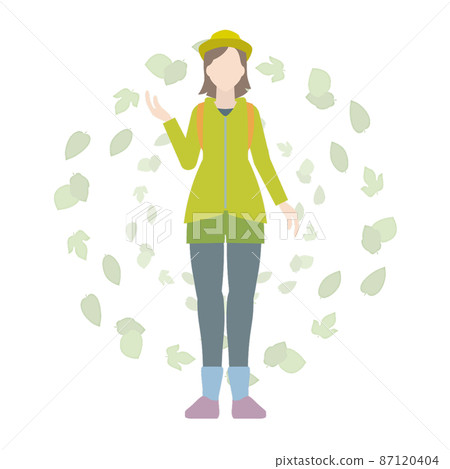 Illustration of mountain girl Illustration of mountain girl 87120404