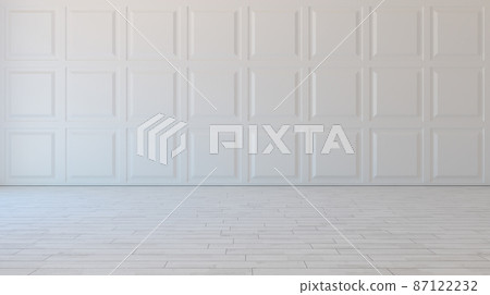 White square decorative wall panels concept 3d illustration 87122232