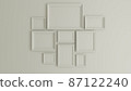 horizontal and vertical collage photo or picture art realistic 3D rendering 87122240