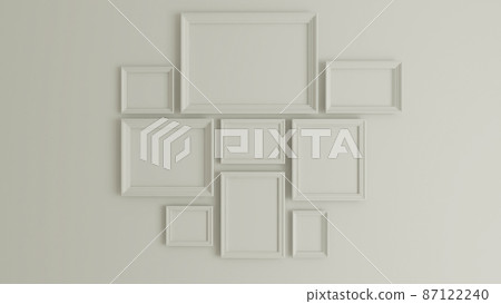 horizontal and vertical collage photo or picture art realistic 3D rendering 87122240