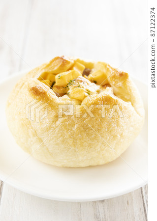 Delicious cheddar cheese bacon french bread 87122374