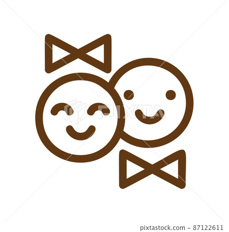 Hand drawn vector kids icon boy and girl, young man and woman. Illustration design for logo, concept banner element Hand drawn vector kids icon boy and girl, young man and woman. Illustration design for logo, concept banner element 87122611