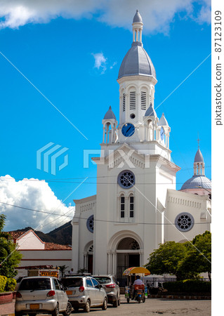The beautiful Church of Saint Joseph at La Union in the region of Valle del Cauca in Colombia The beautiful Church of Saint Joseph at La Union in the region of Valle del Cauca in Colombia 87123109