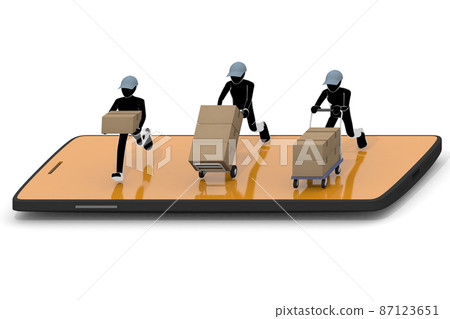 使用智能手機的人。您可以節省時間。使用智能手機應用程序。使用 IT 交付。交貨的 使用智能手機的人。您可以節省時間。使用智能手機應用程序。使用 IT 交付。交貨的 87123651
