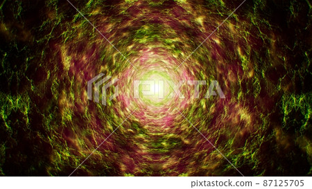 Glowing Flare Light in the Mossy Cave Tunnel 87125705