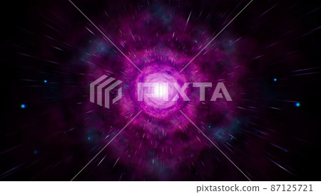 Fast Through Purple Pink Nebula Space 87125721