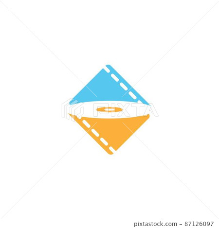 Video disc icon logo illustration design template 87126097