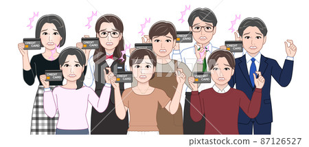 People with credit cards 87126527