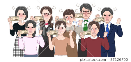 People with old 10,000 yen bills 87126700