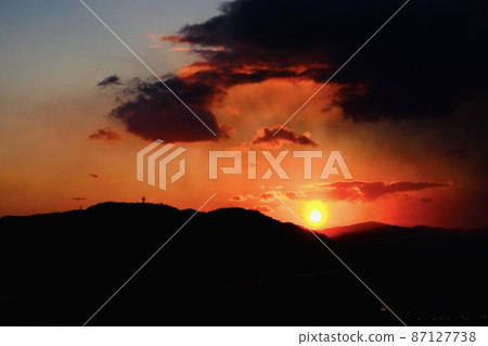 黃昏天空的特寫照片 87127738