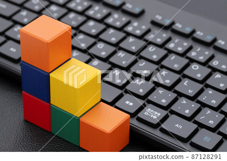 Building blocks and keyboard Building blocks and keyboard 87128291