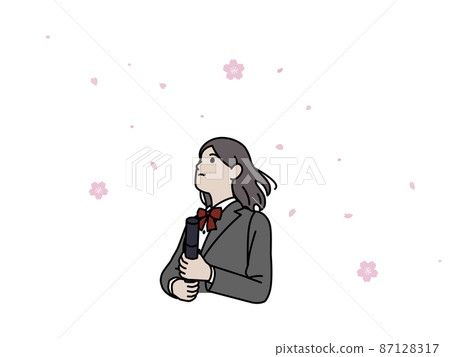 學生畢業 畢業生 初中高中生 高中生 初中生 女生 櫻花 學生畢業 畢業生 初中高中生 高中生 初中生 女生 櫻花 87128317