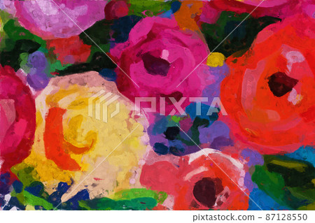 Abstract beautiful oil painting flower vintage illustration Abstract beautiful oil painting flower vintage illustration 87128550