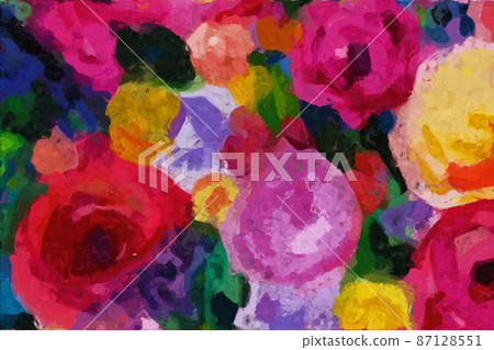 Abstract beautiful oil painting flower vintage illustration Abstract beautiful oil painting flower vintage illustration 87128551