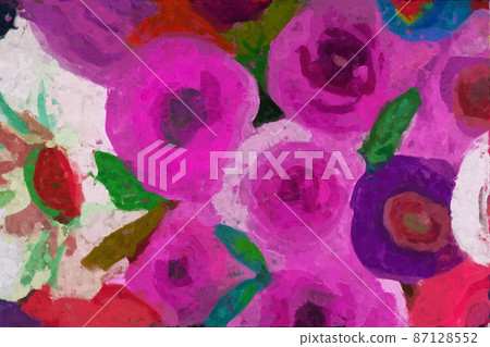 Abstract beautiful oil painting flower vintage illustration Abstract beautiful oil painting flower vintage illustration 87128552